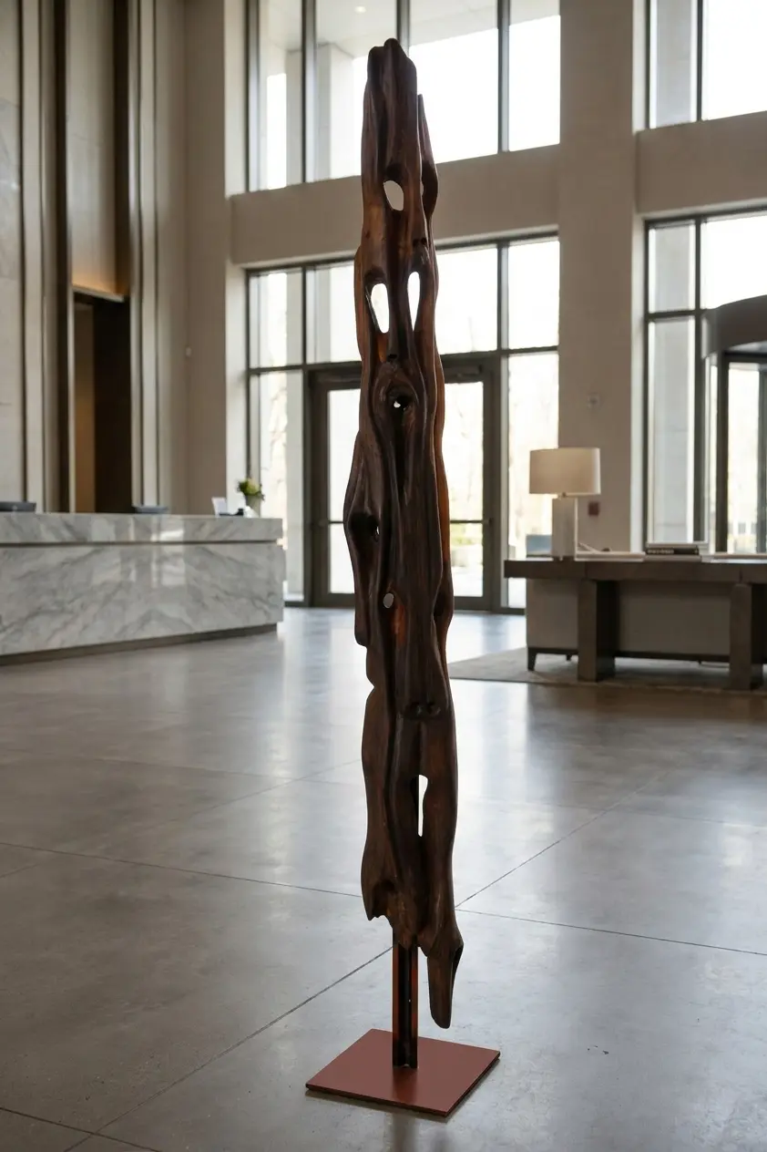 Yin-Yang, dans le hall d’un immeuble contemporain
